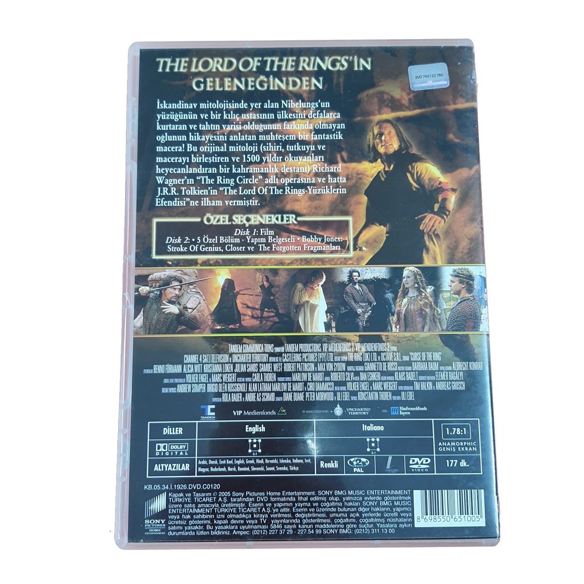 DVD - Curse of the Ring - ikinci el - Görsel 2