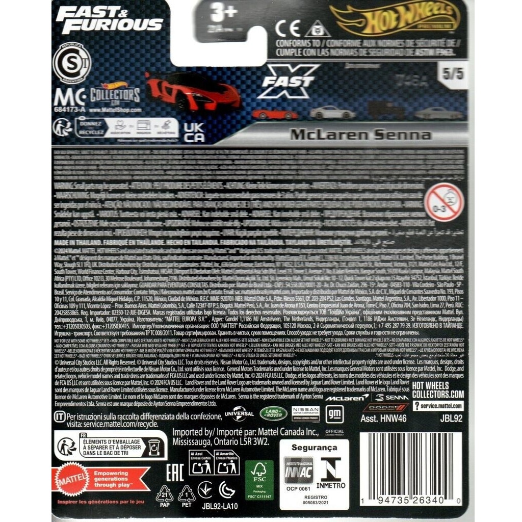 Hot Wheels Premium Fast&Furious McLaren Senna - JBL92 - Görsel 2