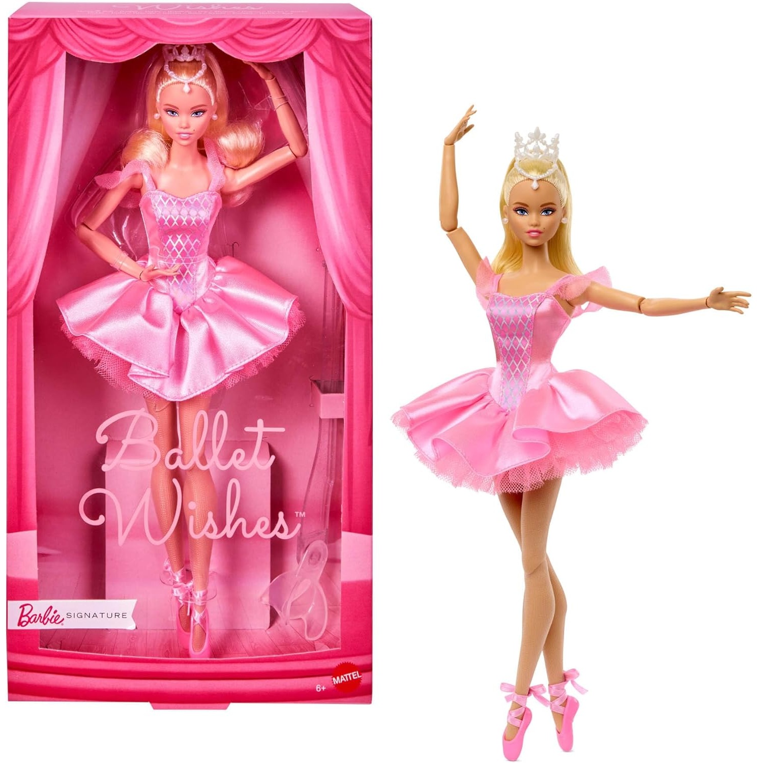 Barbie Ballet Wishes Bebek Pembe Elbiseli Sarı Saçlı HCB87-JBJ10