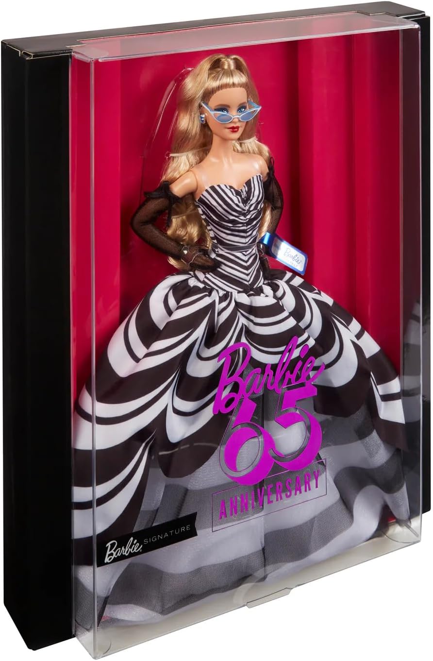 Barbie 65.Yıl Özel Koleksiyon Bebeği Sarışın - HRM58 - Görsel 8