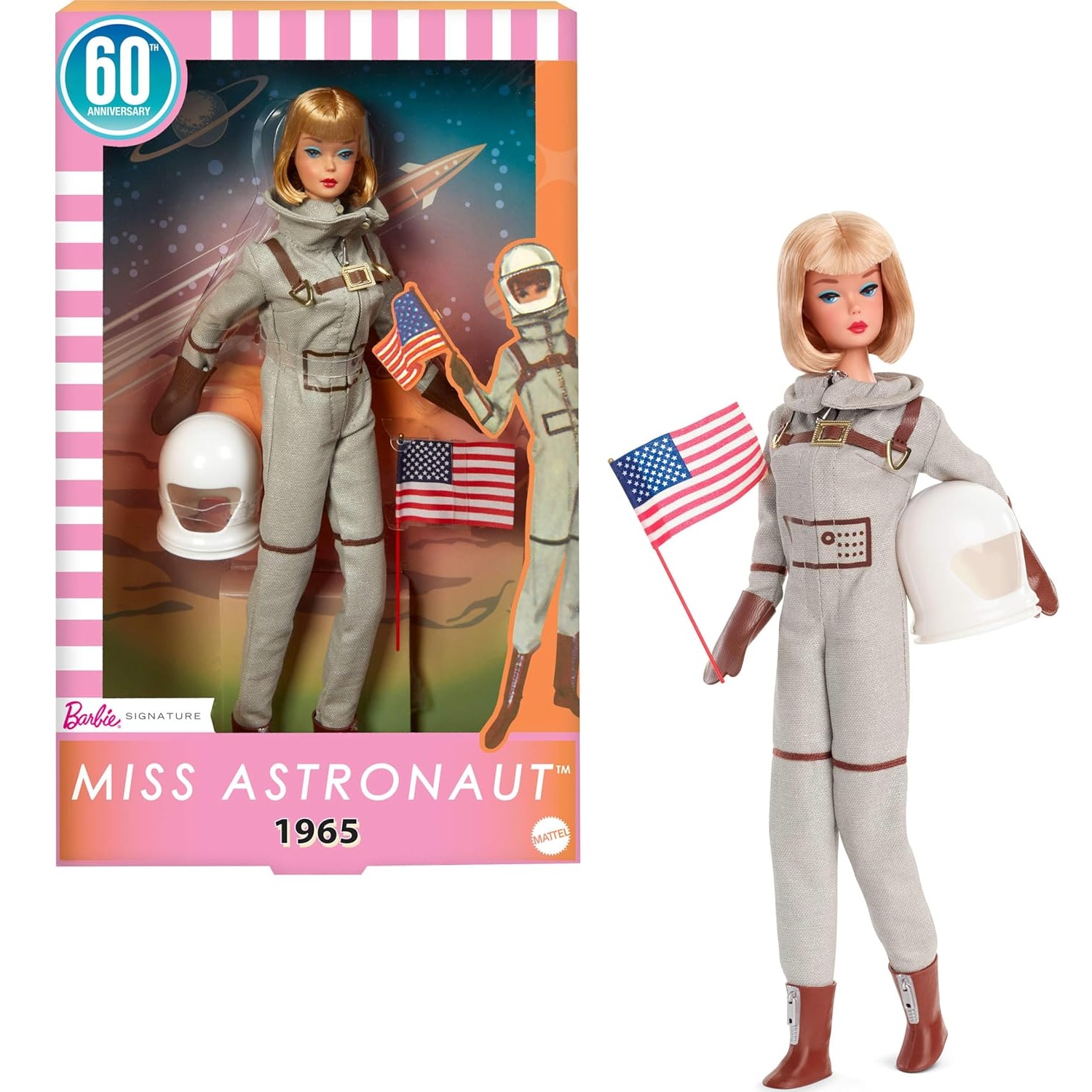 Barbie Astronot 60. Yıl Dönümü Nostaljik Bebek - JBJ48