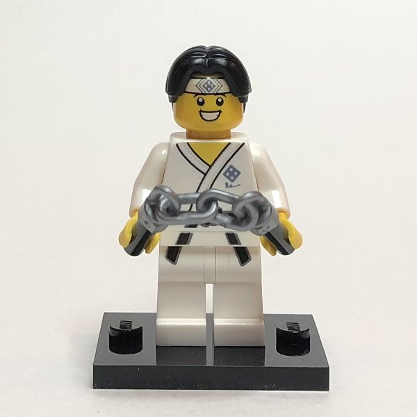 Lego Minifigür - Martial Arts Boy, Seri 20 - 71027-10, col20-10 full aksesuar ikinci el - Görsel 2
