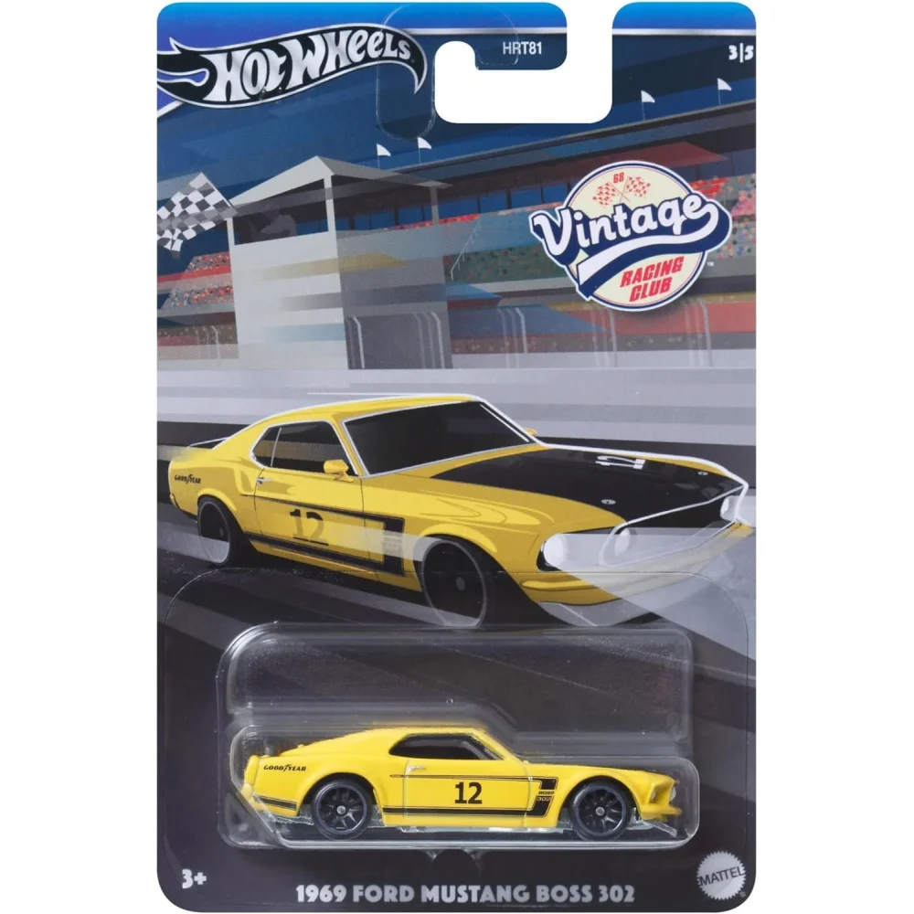 Hot Wheels uzun kartonet 1969 Ford Mustang Boss 302 Vintage - HRV08