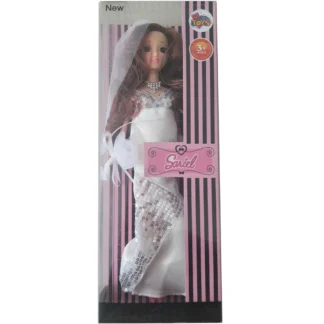 M-Toys Sariel Bebek beyaz-gümüş gelinlikli