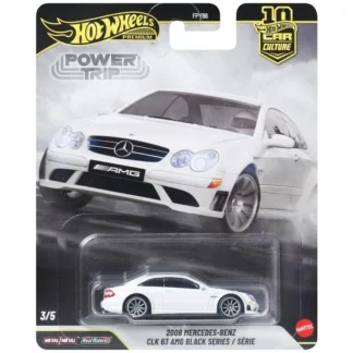 Hot Wheels Premium Car Culture 2008 Mercedes-Benz CLK 63 AMG Black Series beyaz - JKF29