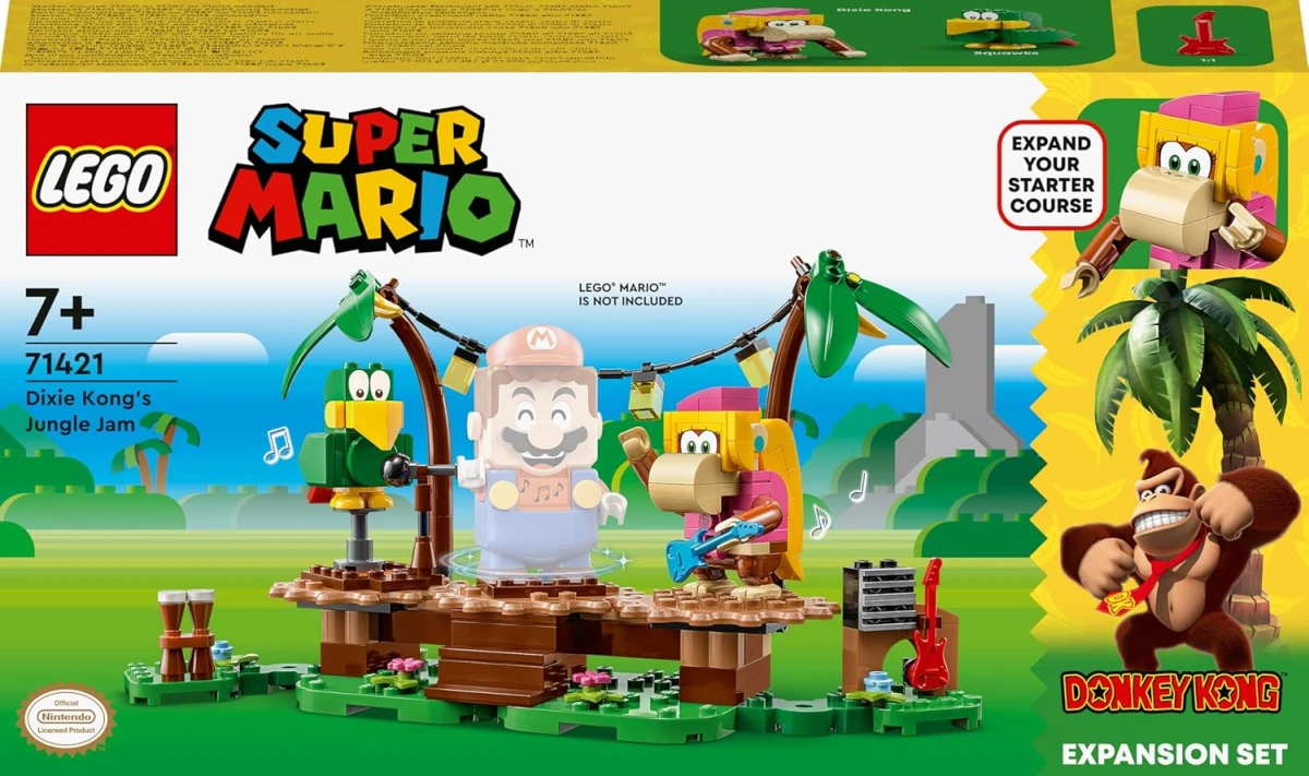 Lego Super Mario 71421 Dixie Kong'un Orman Konseri Ek Macera Seti - Görsel 3